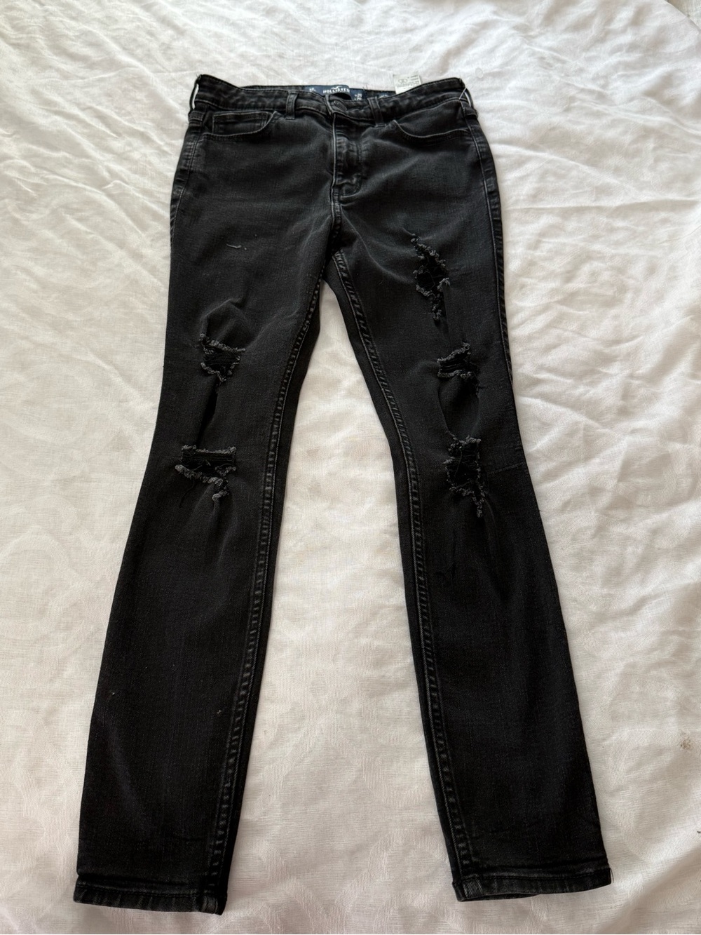 Hollister Black Distressed Skinny Jeans